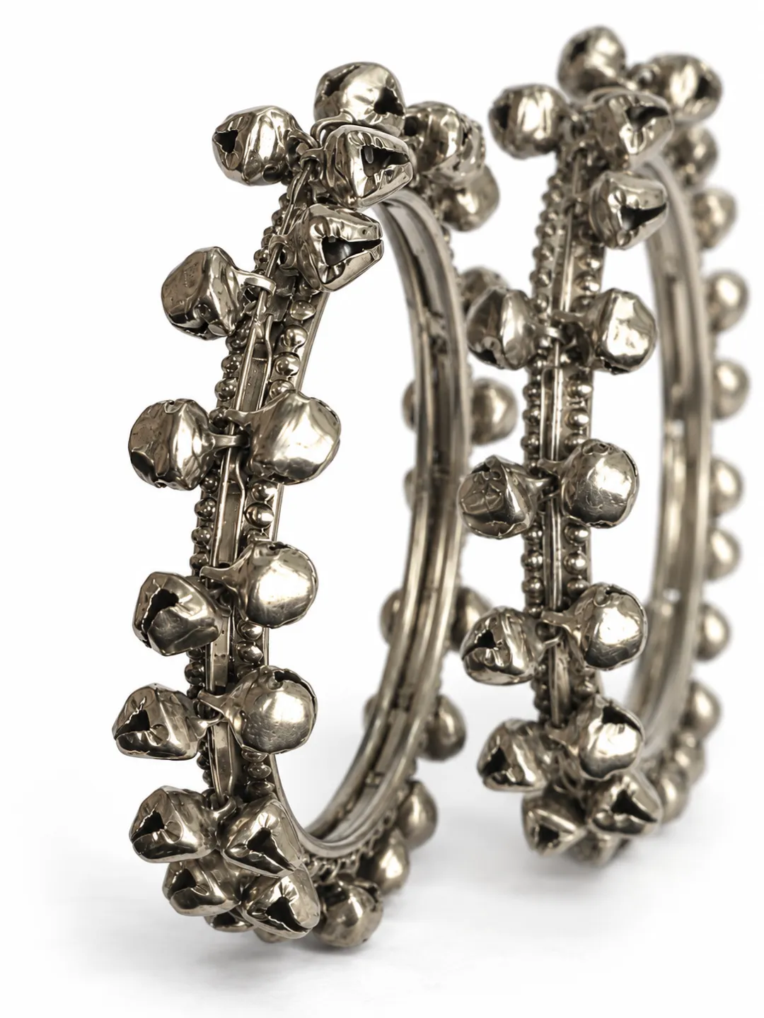 Ghungroo Bell Oxidised Bangles — close-up of the ghungroo bells