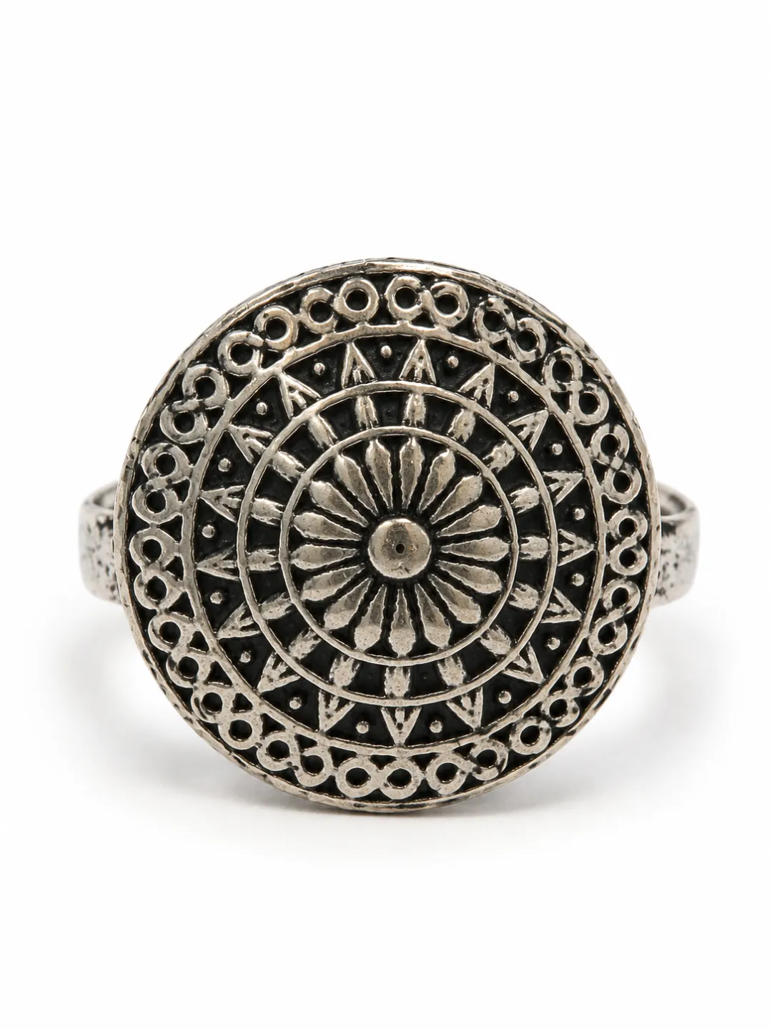 Mandala Engraved Ring