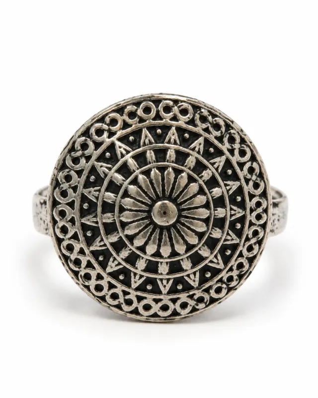 Mandala Engraved Ring