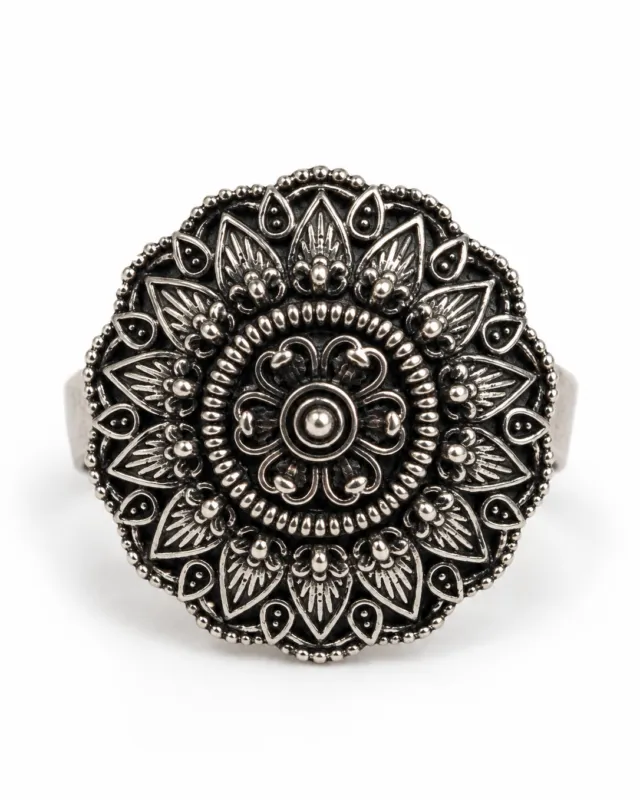 Floral Mandala Ring — alternate view