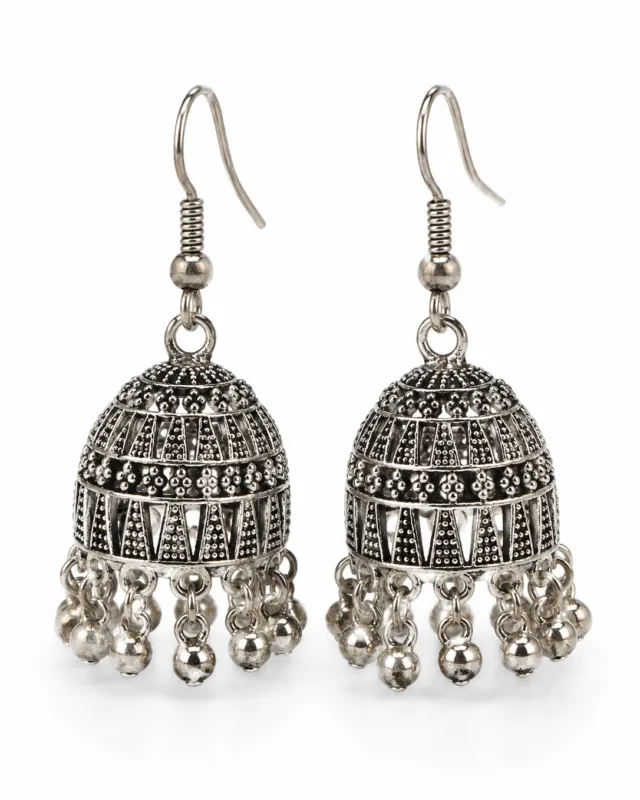 Classic Dome Jhumka Earrings — pair shown together